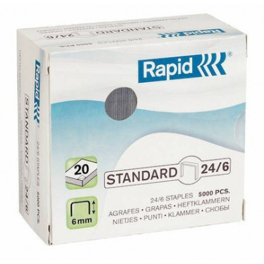 Rapid niitit  Standard 24/6 Galv. (5000) | Porin Konttorikone Oy