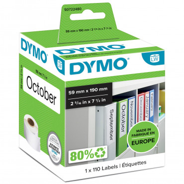 Dymo LabelWriter suuret mappitarrat 59 x 190 mm | Porin Konttorikone Oy