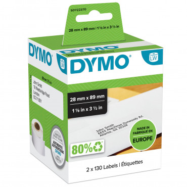 Dymo LabelWriter osoitetarra 89 x 28 mm (2) | Porin Konttorikone Oy