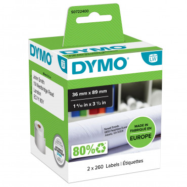 Dymo LabelWriter suuret osoitetarrat 89 x 36 mm (2) | Porin Konttorikone Oy
