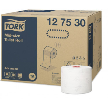 Tork Mid-Size WC-paperi Advanced T6 valkoinen (27) | Porin Konttorikone Oy