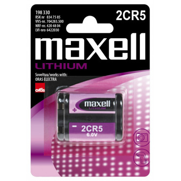 Maxell paristo 2CR5 (mm. Oras hanoihin) 1-pack | Porin Konttorikone Oy