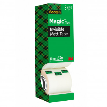 Scotch Magic 810 näkymätön teippi 19 mm x 33 m hyllypakkaus (8) | Porin Konttorikone Oy