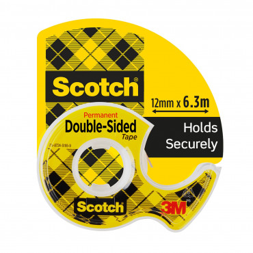 Scotch 136D kaksipuolinen teippi 12 mm x 6,3 m | Porin Konttorikone Oy