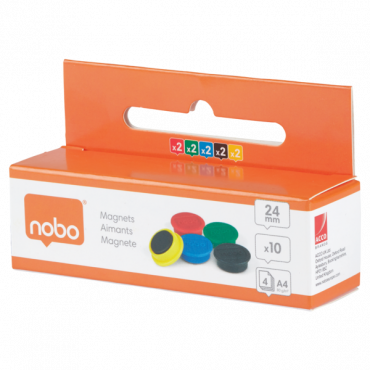 Nobo magneetit 24 mm värilajitelma (10) | Porin Konttorikone Oy