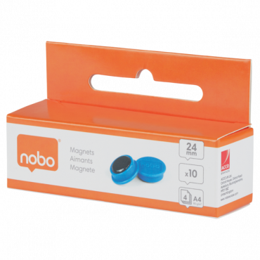 Nobo magneetit 24 mm sininen (10) | Porin Konttorikone Oy
