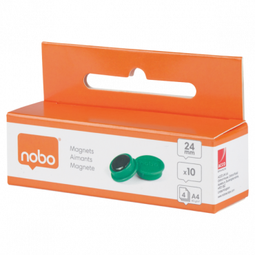 Nobo magneetit 24 mm vihreä (10) | Porin Konttorikone Oy