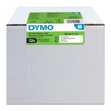 Dymo LabelWriter osoitetarra 89 x 28 mm multipack (12) | Porin Konttorikone Oy