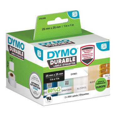 Dymo LabelWriter Durable kestotarrat 25 x 25 mm | Porin Konttorikone Oy