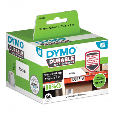 Dymo LabelWriter Durable kestotarrat 59 x 102 mm | Porin Konttorikone Oy