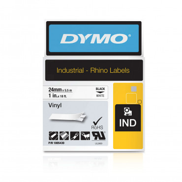 Dymo Rhino Industrial tarrateippi 24 mm mu/va vinyyli | Porin Konttorikone Oy