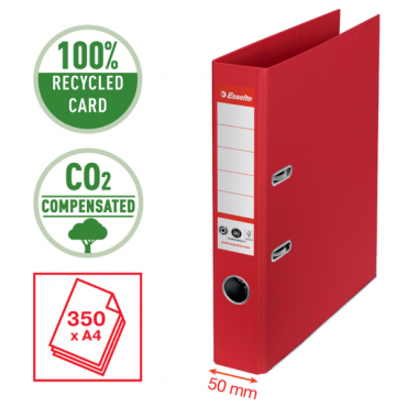 Esselte CO2 neutral mappi No.1 A4 50 mm punainen | Porin Konttorikone Oy
