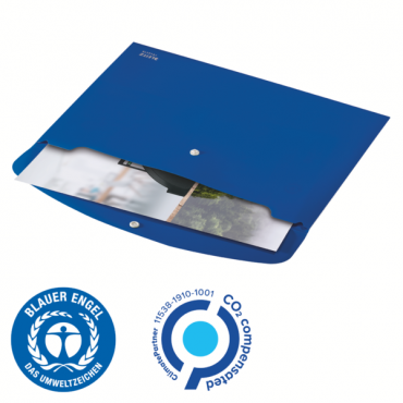 Leitz Recycle asiakirjatasku A4 PP sininen | Porin Konttorikone Oy