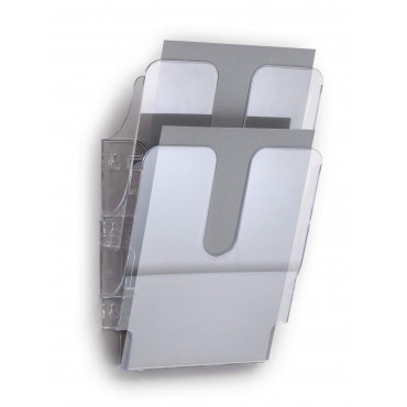 Durable Flexiplus seinäteline 2/A4 pysty kirkas | Porin Konttorikone Oy
