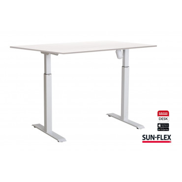 Sähköpöytä Sun-Flex Easydesk Adapt II valkoinen 120 x 80 cm | Porin Konttorikone Oy