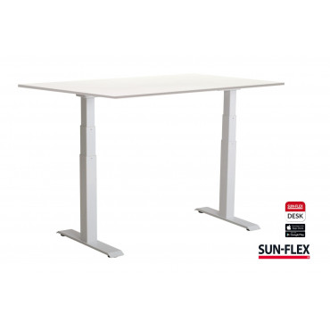 Sähköpöytä Sun-Flex Easydesk Adapt VI valkoinen 120 x 80 cm | Porin Konttorikone Oy