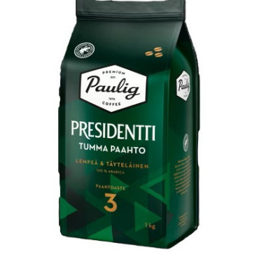 Kahvi Presidentti Tumma Paahto 1 kg papu | Porin Konttorikone Oy