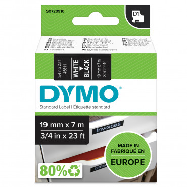 Dymo D1 tarrateippi 19 mm va/mu | Porin Konttorikone Oy