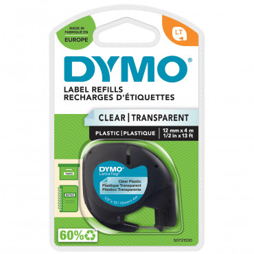 Dymo LetraTag teippi 12 mm x 4 m mu/ki | Porin Konttorikone Oy