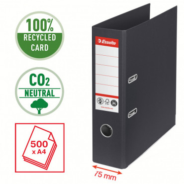 Esselte CO2 neutral mappi No.1 A4 75 mm musta | Porin Konttorikone Oy