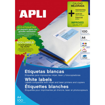 Apli tulostusetiketti 63,5 x 72,0 mm PK | Porin Konttorikone Oy