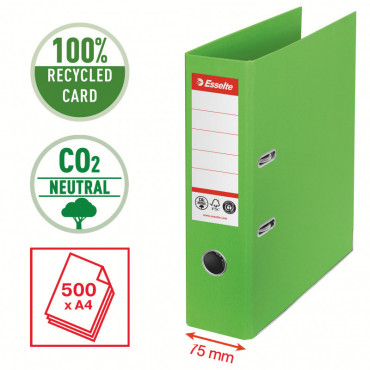 Esselte CO2 neutral mappi No.1 A4 75 mm vihreä | Porin Konttorikone Oy