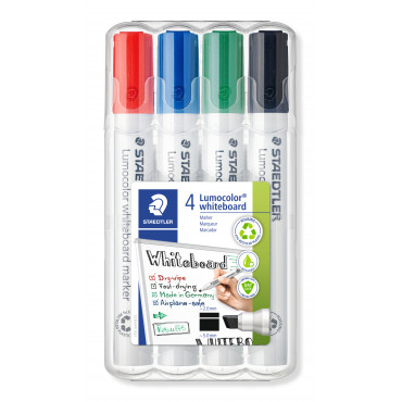 Staedtler valkotaulukynä 4 värin sarja 2-5 mm viisto | Porin Konttorikone Oy