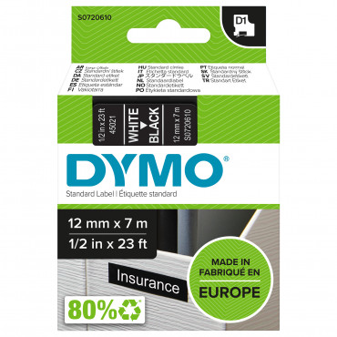 Dymo D1 tarrateippi 12 mm va/mu | Porin Konttorikone Oy