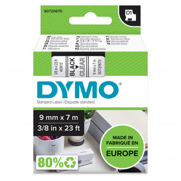 Dymo D1 tarrateippi 9 mm mu/ki | Porin Konttorikone Oy