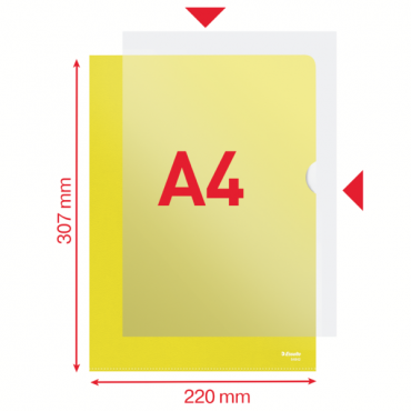 Esselte muovitasku A4 115 my keltainen (100) | Porin Konttorikone Oy