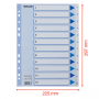 Esselte muovirekisteri 1-12 A4 valkoinen | Porin Konttorikone Oy