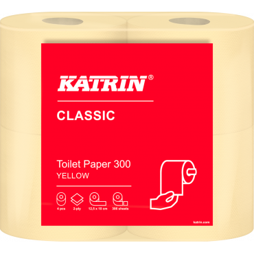 Katrin Wc-paperi 300 keltainen | Porin Konttorikone Oy