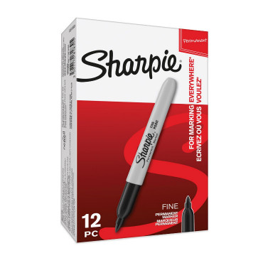 Sharpie huopakynä Fine musta | Porin Konttorikone Oy