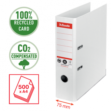 Esselte CO2 neutral mappi No.1 A4 75 mm valkoinen | Porin Konttorikone Oy