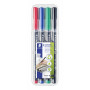 Staedtler Lumocolor F318 fine 4 värin sarja 0,6 mm | Porin Konttorikone Oy