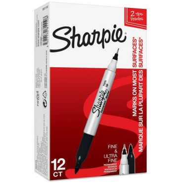 Sharpie Twintip 0,3/1 mm huopakynä musta | Porin Konttorikone Oy