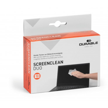 Screenclean Duo märkä/kuivapyyhe (10 paria) | Porin Konttorikone Oy