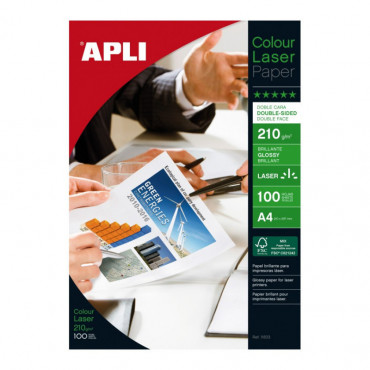 Apli Glossy laserpaperi A4  210g | Porin Konttorikone Oy