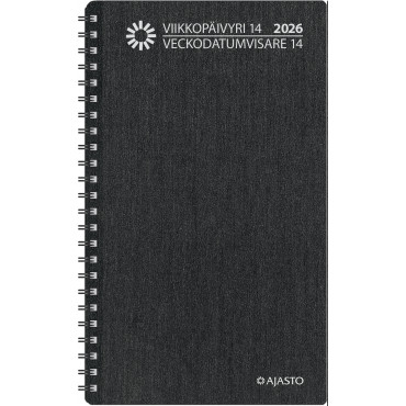 Viikkopäivyri/Veckodatumvisare 14, tummanharmaa | Porin Konttorikone Oy