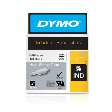 Dymo RP kutistesukka 6 mm valkoinen Dymo RP kutistesukka 6 mm valkoinen | Porin Konttorikone Oy