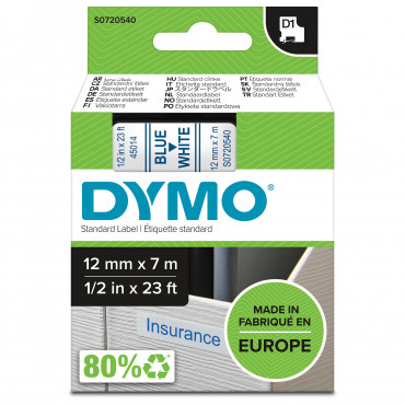 Dymo D1 tarrateippi 12 mm si/va Dymo D1 tarrateippi 12 mm si/va | Porin Konttorikone Oy