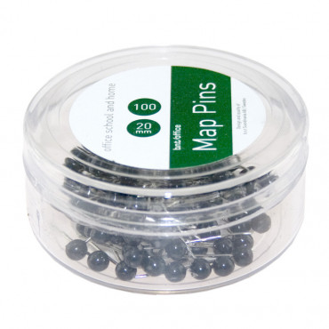 Karttaneula pyöreä musta (100) Karttaneula pyöreä musta (100) | Porin Konttorikone Oy