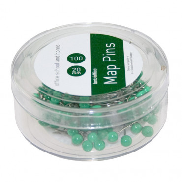 Karttaneula pyöreä vihreä (100) Karttaneula pyöreä vihreä (100) | Porin Konttorikone Oy