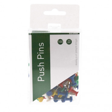 Karttaneula tasakanta värilajitelma (100) Karttaneula tasakanta värilajitelma (100) | Porin Konttorikone Oy