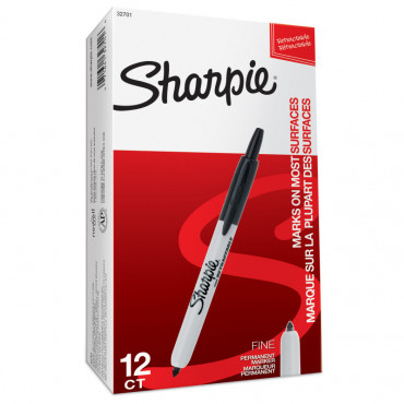 Sharpie huopakynä mekanismilla RT F musta Sharpie huopakynä mekanismilla RT F musta | Porin Konttorikone Oy