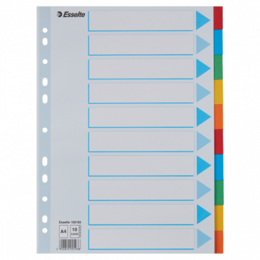 Esselte kartonkihakemisto A4 10-osaa Esselte kartonkihakemisto A4 10-osaa | Porin Konttorikone Oy