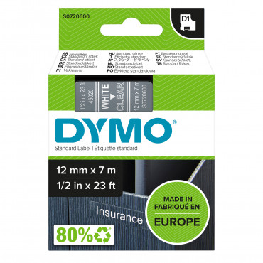 Dymo D1 tarrateippi 12 mm va/ki Dymo D1 tarrateippi 12 mm va/ki | Porin Konttorikone Oy
