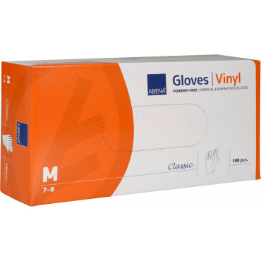 Abena Classic vinyylikäsine M läpikuultava (100) | Porin Konttorikone Oy