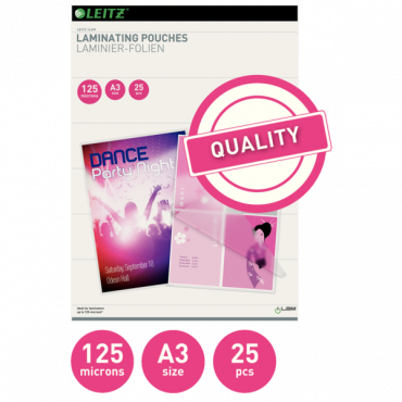 Leitz laminointitasku A3 125 mic (25) Leitz laminointitasku A3 125 mic (25) | Porin Konttorikone Oy