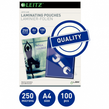 Leitz Laminointitasku A4 250 mic (100) Leitz Laminointitasku A4 250 mic (100) | Porin Konttorikone Oy